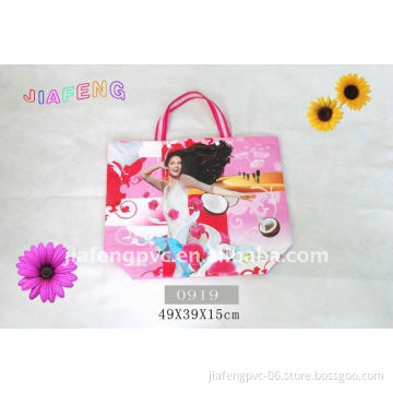 Pink Summer PVC Coating Fashion Bag with Fashionable Printing